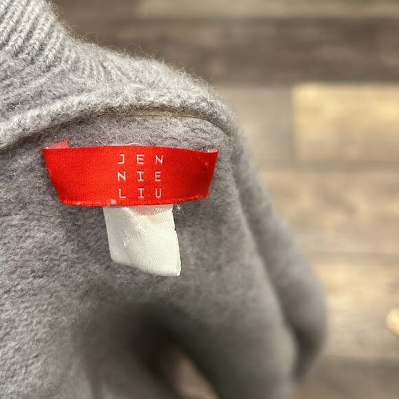 Jennie Liu 100% Pure Cashmere Celine CableKnit Open Cardigan Sweater XS - Picture 6 of 8